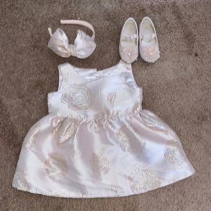Toddler Dress, Shoes and Headband